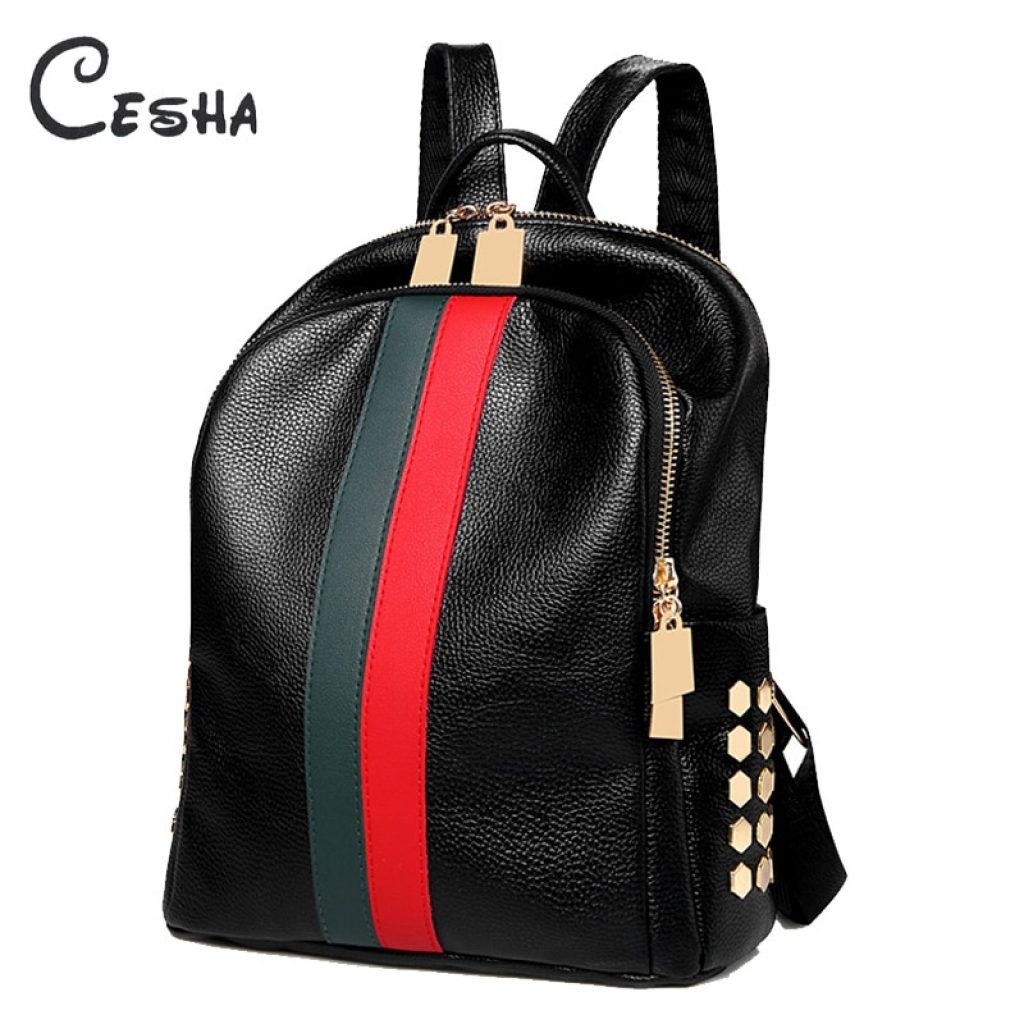 Luxury Designer Women Travel Backpack High Quality Soft PU Leather Women Backpack Fashion Girls School Backpack 1