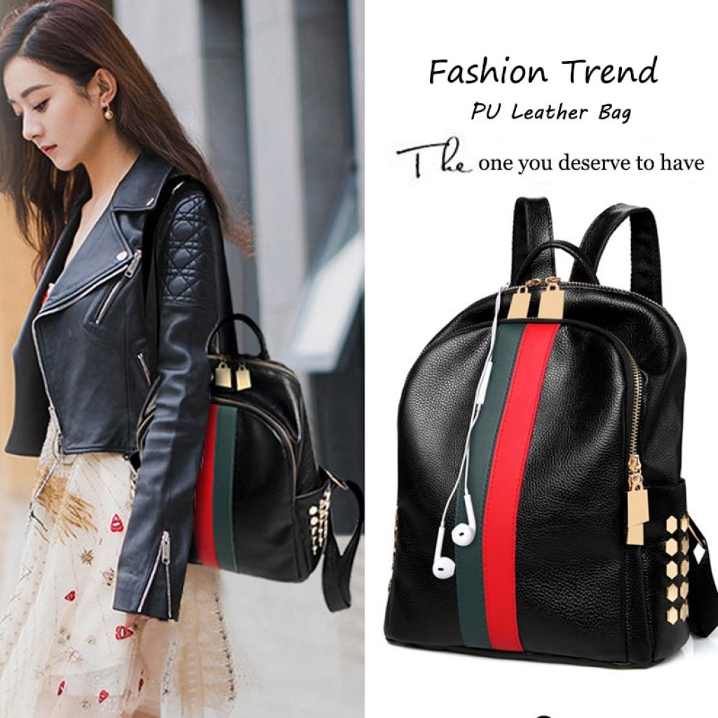 Luxury Designer Women Travel Backpack High Quality Soft PU Leather Women Backpack Fashion Girls School Backpack 5