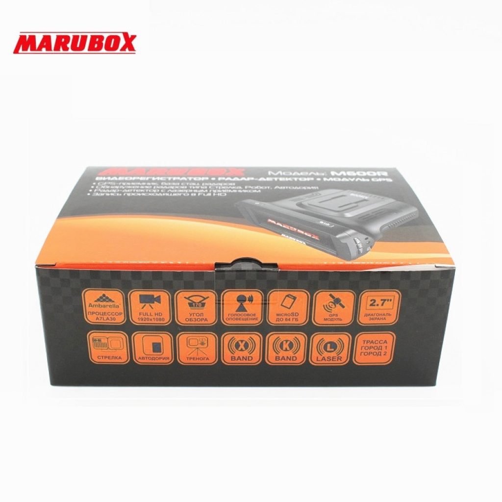 Marubox M600R car dvr radar detector gps 3 in 1 HD1296P 170 Degree Angle Russian Language 2