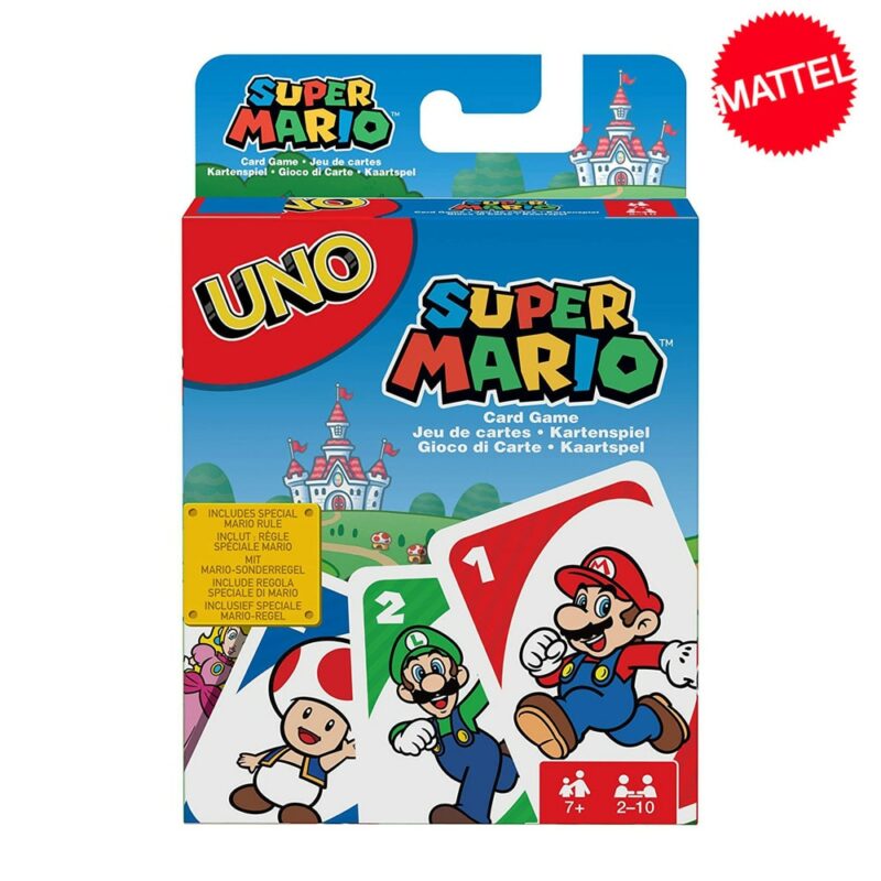 Mattel Games UNO Super Mario Card Game Family Funny Entertainment Board Game Poker Kids Toys Playing