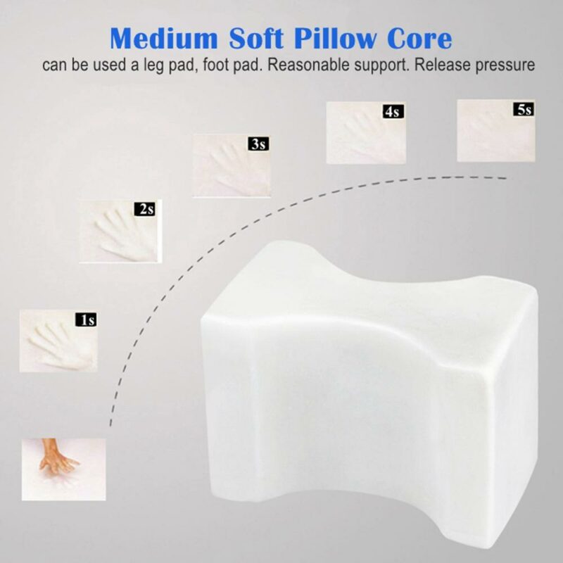 Memory Foam Wedge Sleeping Knee Pillow for Side Sleepers Back Pain Sciatica Relief Pregnancy Maternity Pillows 5