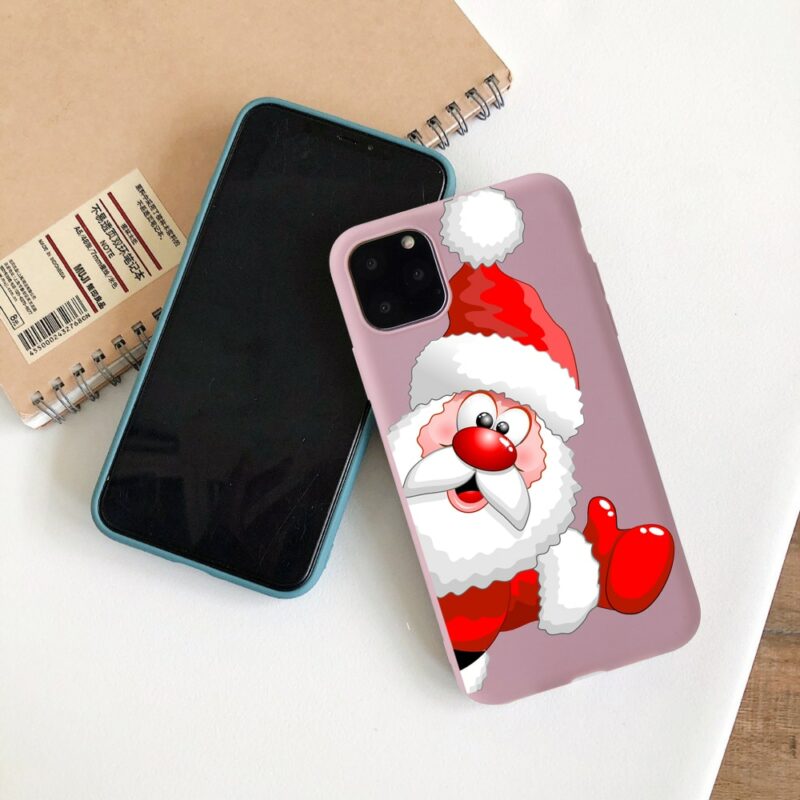Merry Christmas Gift Silicone Phone Case for iPhone 12 13 Pro Max 6 XR XS Soft 1