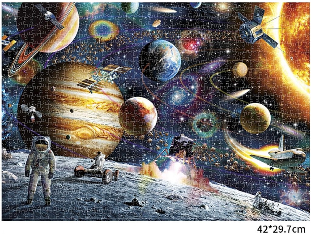 Mini jigsaw puzzles 1000 pieces wooden Assembling picture space travel Landscape puzzles toys for adults children 1
