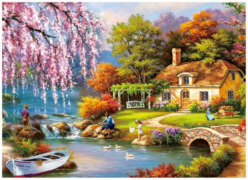 Mini jigsaw puzzles 1000 pieces wooden Assembling picture space travel Landscape puzzles toys for adults children 4