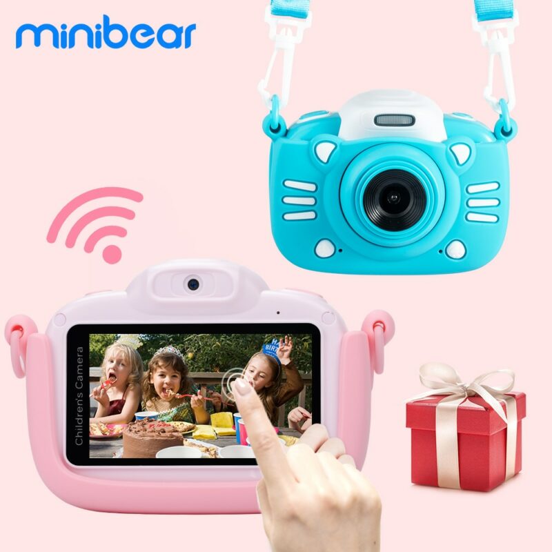 Minibear Kids Camera 3 inch Touch Screen Children Digital Camera Gift For Kids Boys Girls 4K