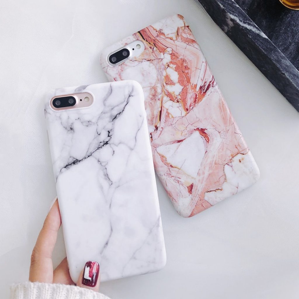 Moskado Phone Case For iPhone SE 2020 6s 7 8 Plus Glossy Granite Stone Marble Texture 1