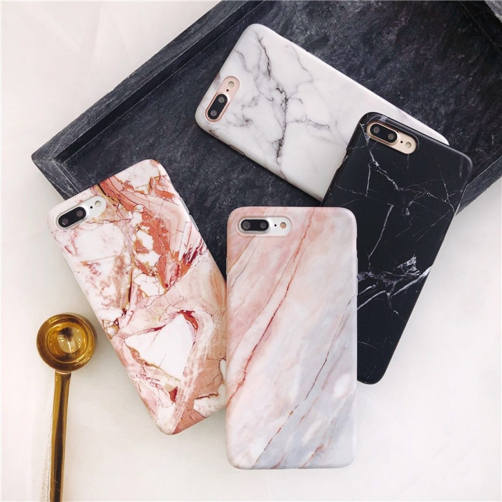 Moskado Phone Case For iPhone SE 2020 6s 7 8 Plus Glossy Granite Stone Marble Texture 2