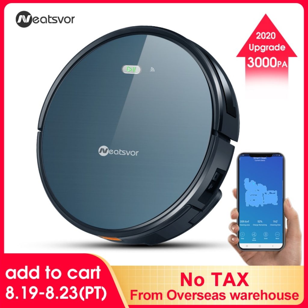 NEATSVOR X500 Robot Vacuum Cleaner 3000PA Poweful Suction 3in1 pet hair home dry wet mopping cleaning
