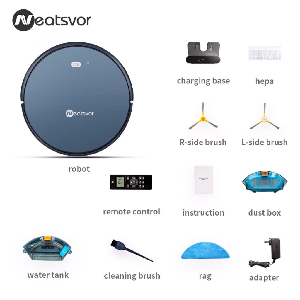 NEATSVOR X500 Robot Vacuum Cleaner 3000PA Poweful Suction 3in1 pet hair home dry wet mopping cleaning 3