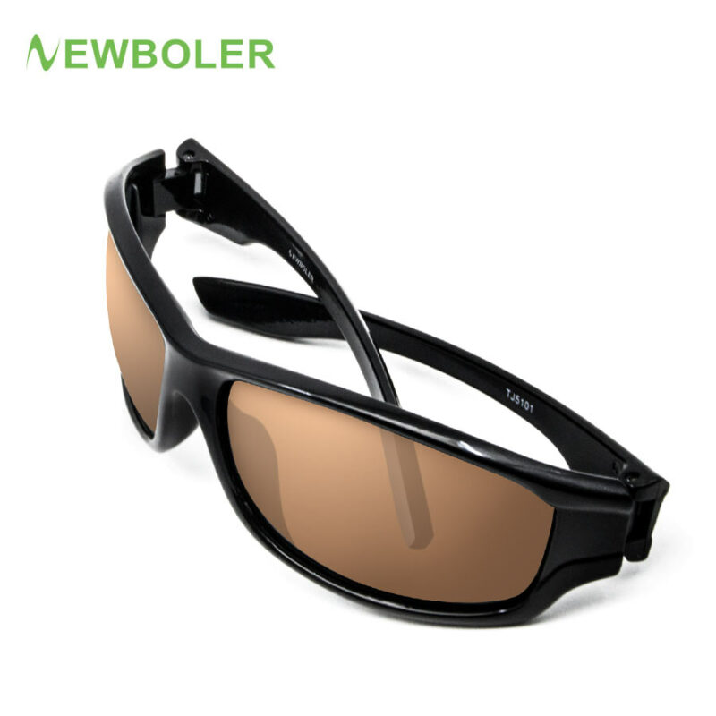 NEWBOLER Polarized Fishing Sunglasses Brown Yellow Lenses Night Version Men Glasses Outdoor Sport Driving Cycling Eyewear 1