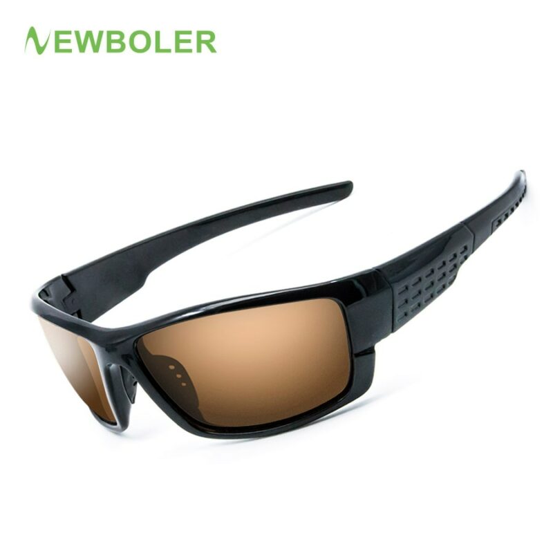 NEWBOLER Polarized Fishing Sunglasses Brown Yellow Lenses Night Version Men Glasses Outdoor Sport Driving Cycling Eyewear 2