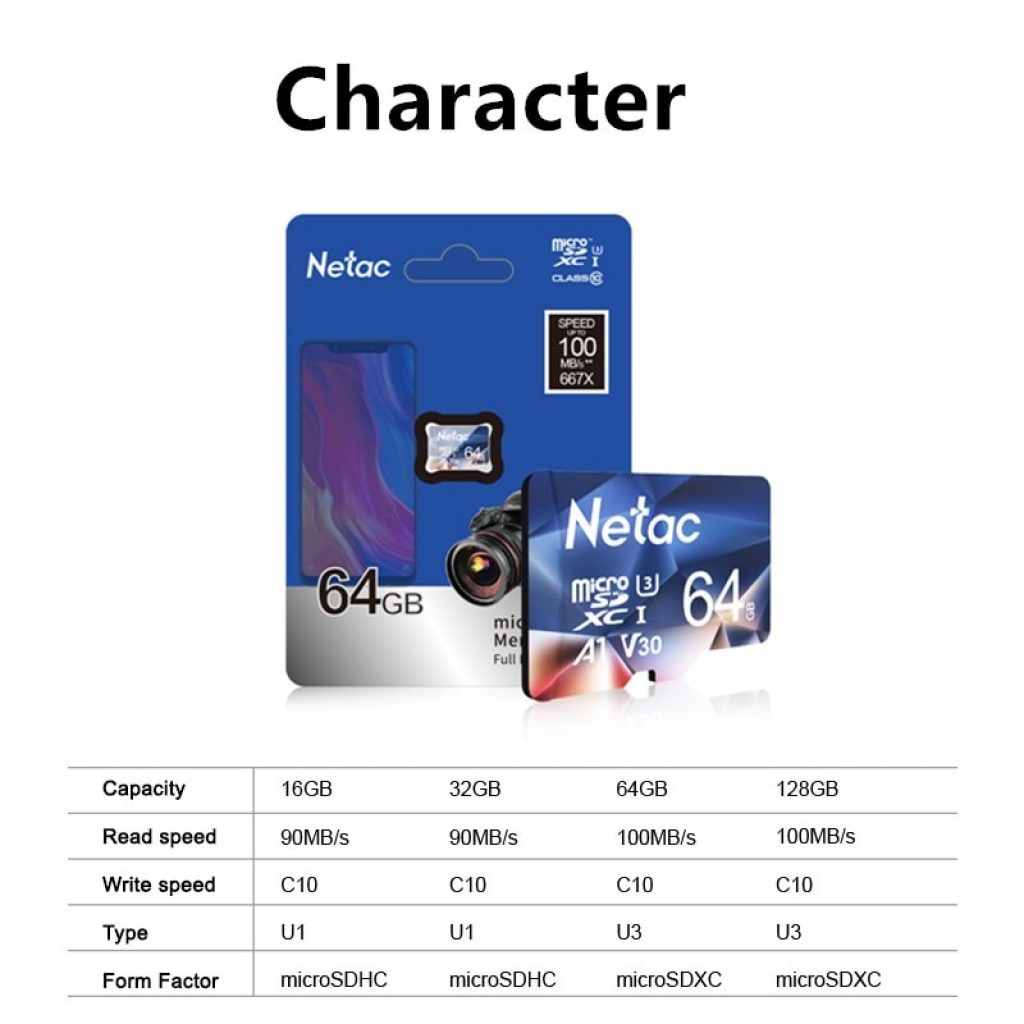 Netac P500 A1 sd card Memory Card 32GB 16GB 100MB S Micro SD Card Class10 UHS 5