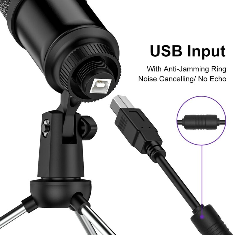 New Bee USB Microphone PC condenser Microphone Vocals Recording Studio Microphone for YouTube Video Skype Chatting 3