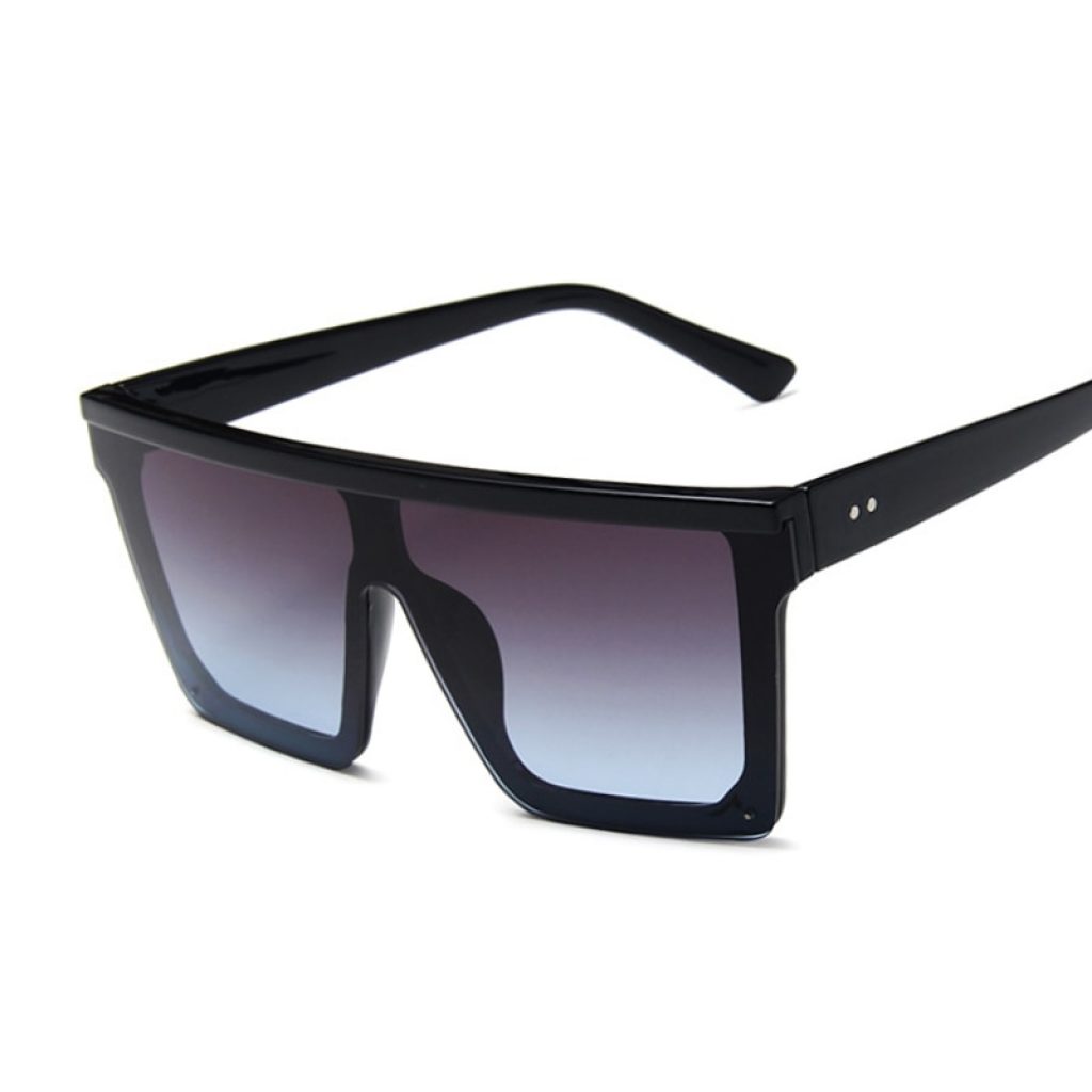 New Black Square Sunglasses Women Big Frame Fashion Retro Mirror Sun Glasses Female Brand Vintage Lady 4