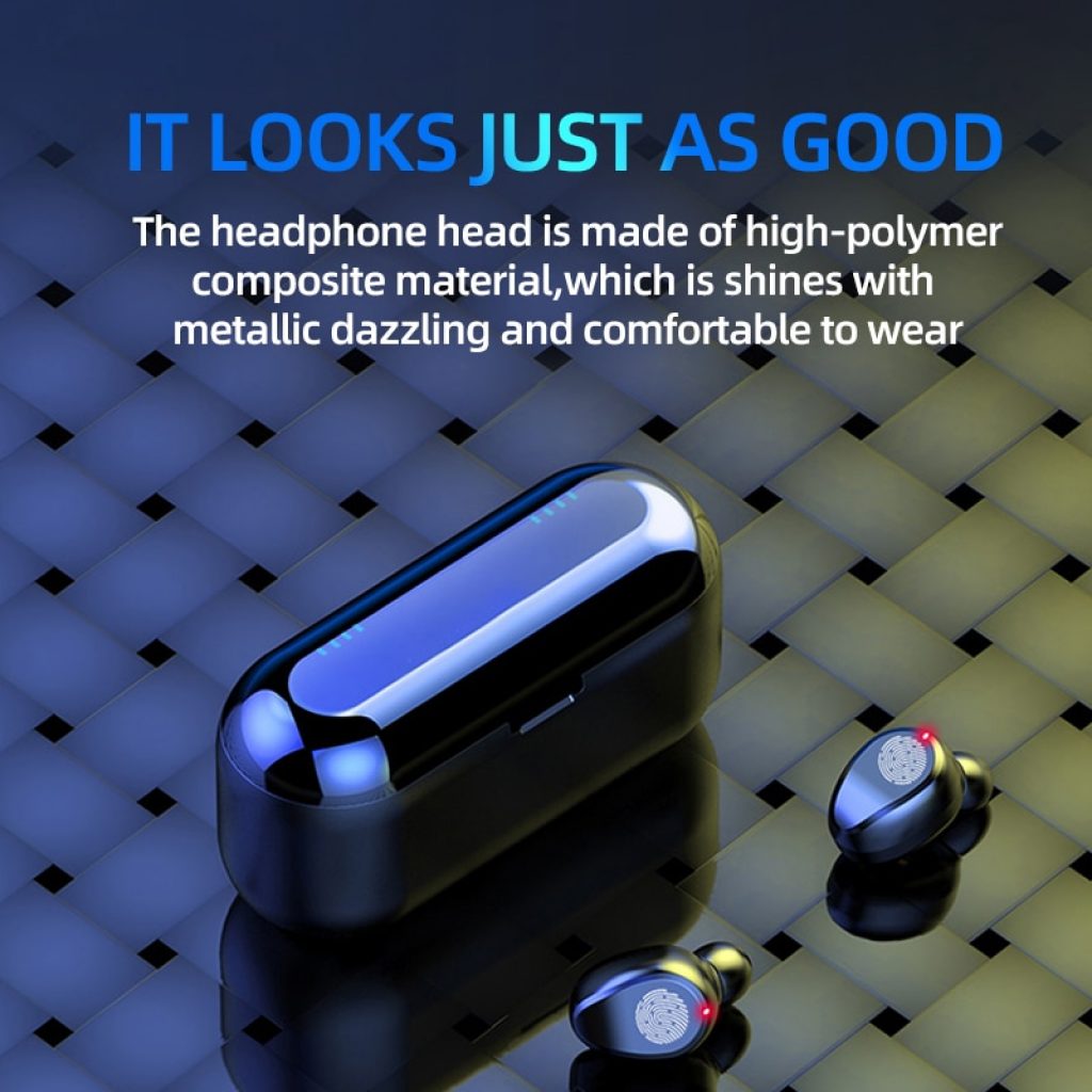 New F9 Wireless Headphones Bluetooth 5 0 Earphone TWS HIFI Mini In ear Sports Running Headset 8