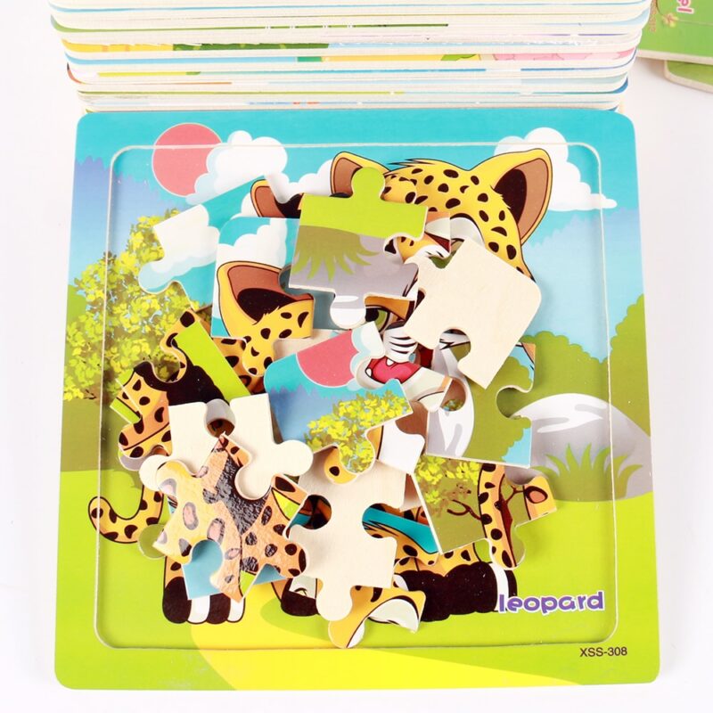New Sale 38 Style Cartoon Wooden Puzzle Children Animal Vehicle Jigsaw Toy 2 6 Year Baby 3