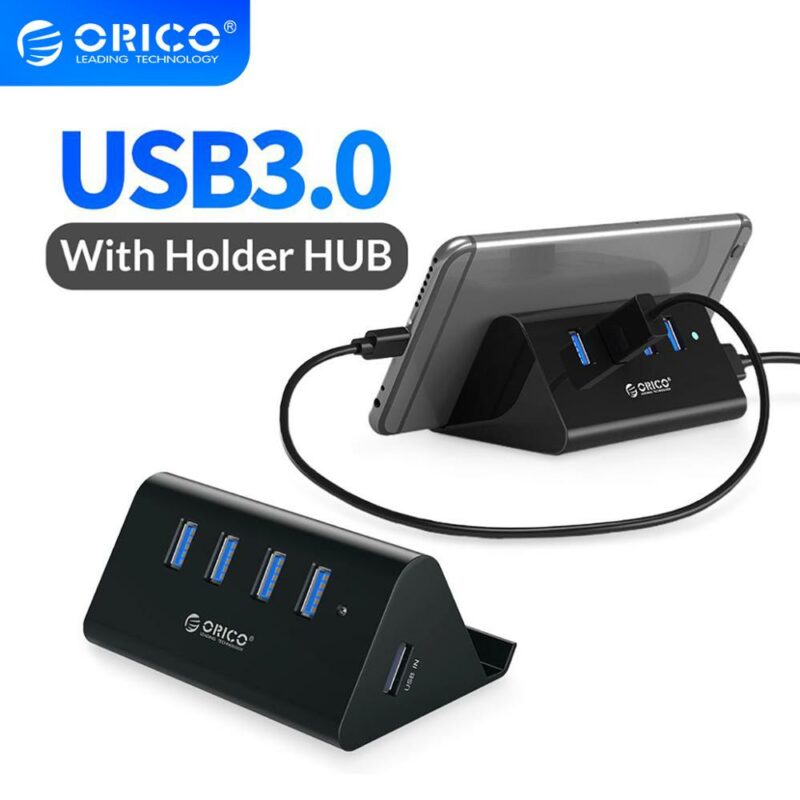 ORICO 5Gbps High Speed Mini 4 ports USB3 0 HUB Splitter for Desktop Laptop with Stand