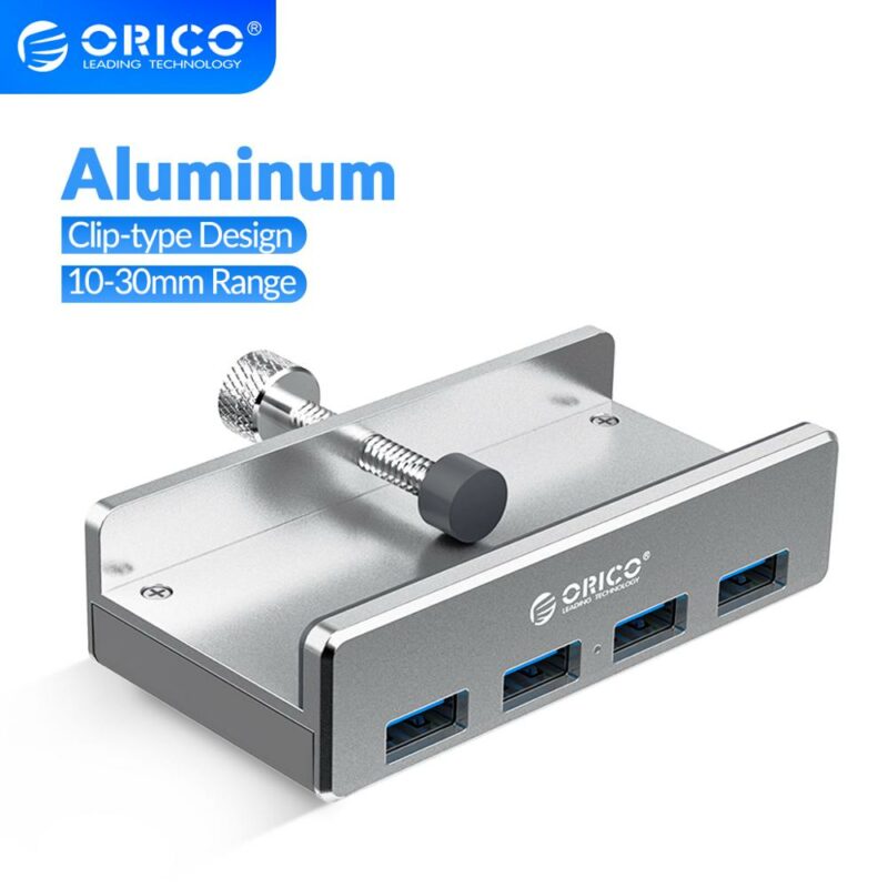 ORICO Clip type USB3 0 HUB Aluminum External Multi 4 Ports USB Splitter Adapter for Desktop