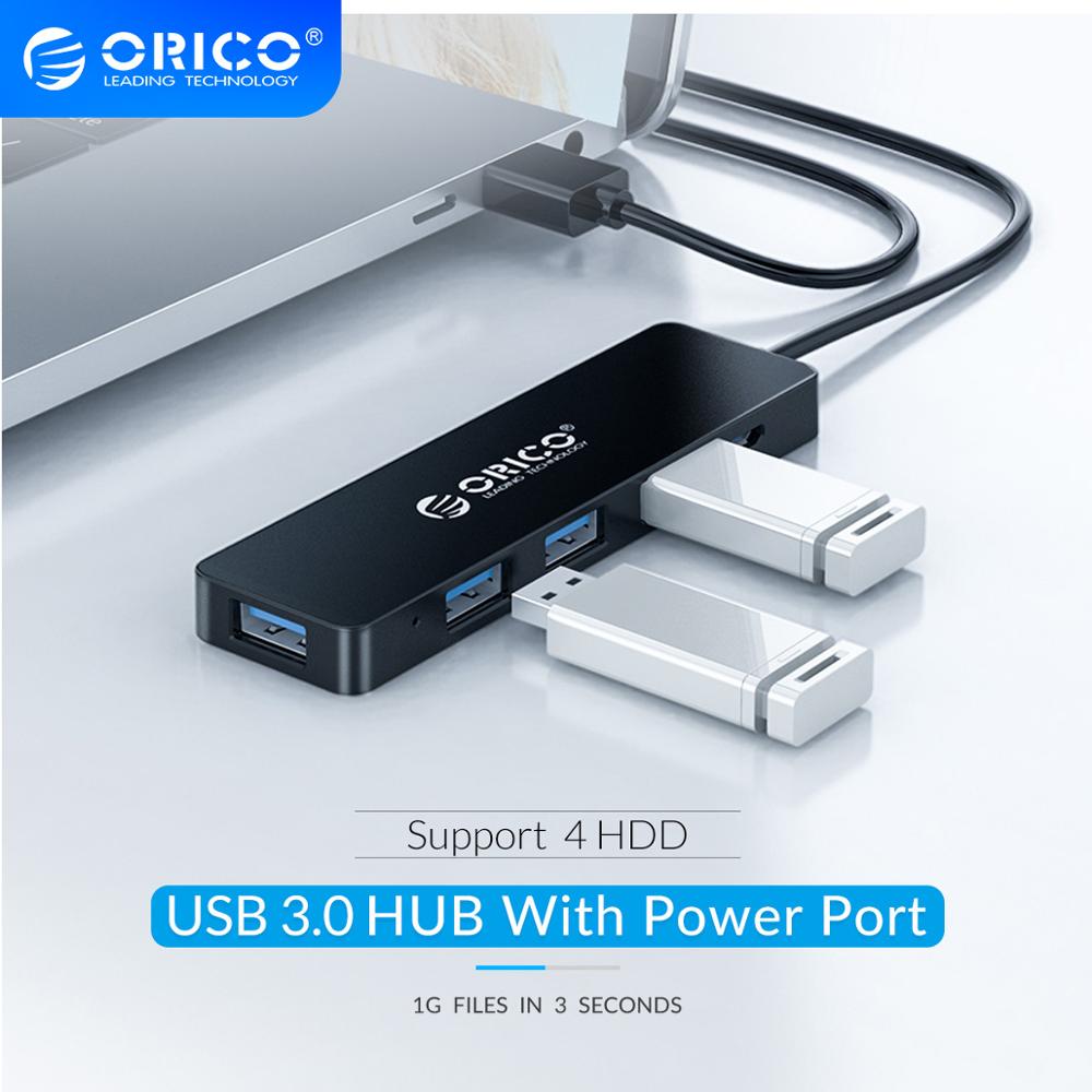 ORICO High Speed 4 Ports USB 3 0 HUB With Power Supply Port USB2 0 Splitter