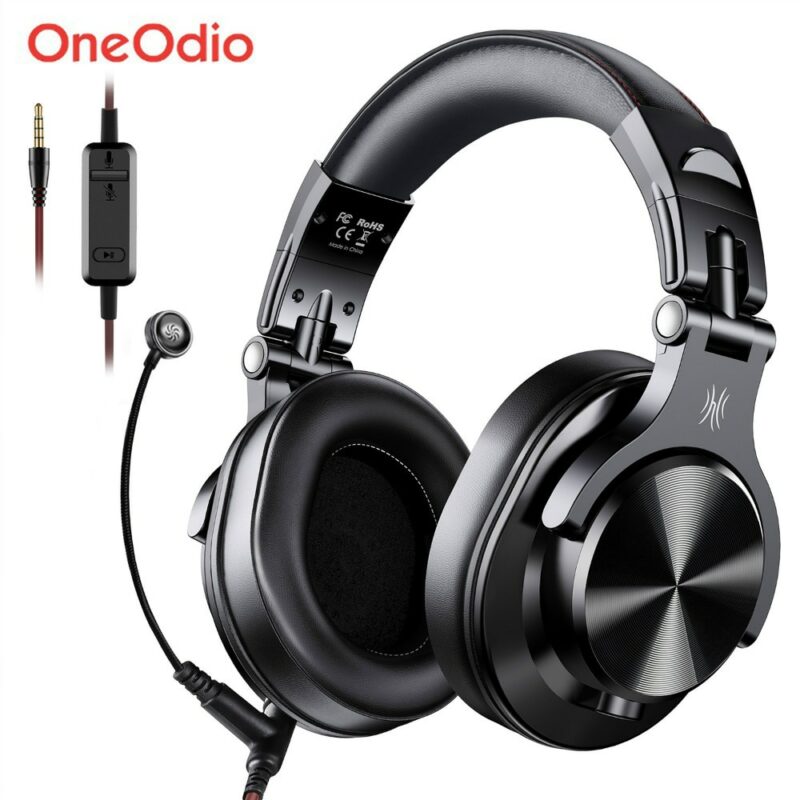 Oneodio A71 Gaming Headset Studio DJ Headphones Stereo Over Ear Wired Headphone With Microphone For PC