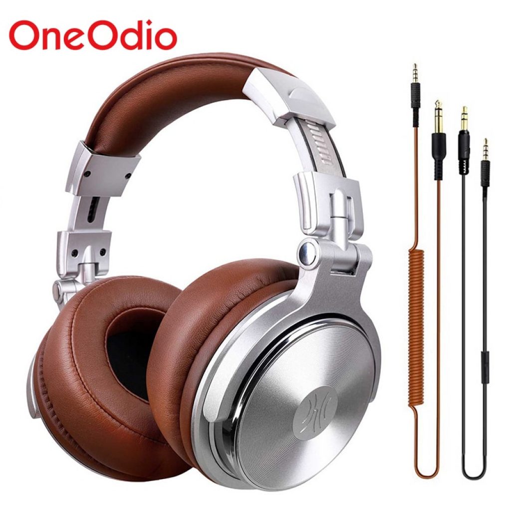 Oneodio Professional Studio DJ Headphones With Microphone Over Ear Wired HiFi Monitors Earphones Foldable Gaming Headset