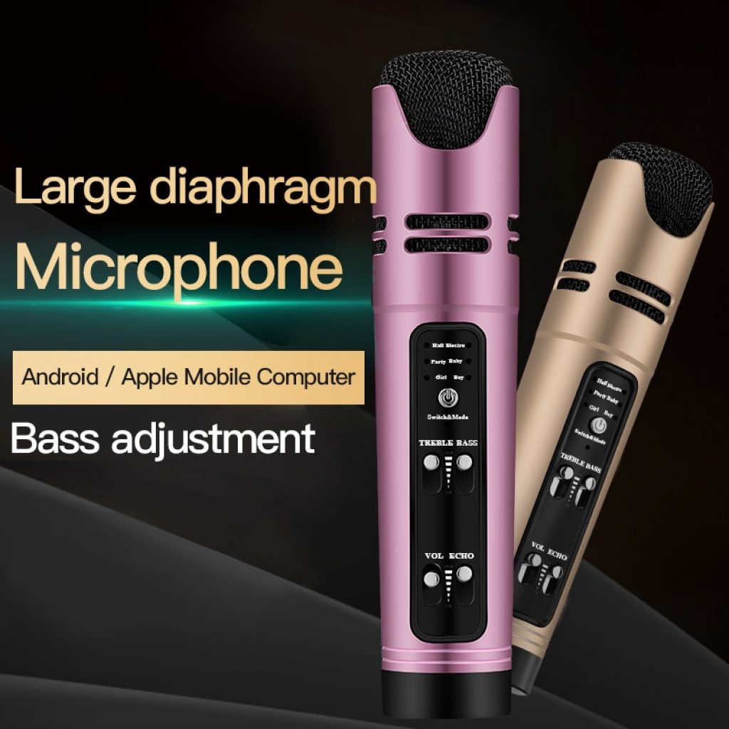 Online Star Live Streaming Youtube Video Condenser Microphone Sing Recording Karaoke For Mobile Phone Computer Support 1