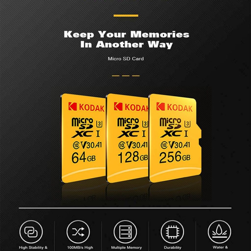 Original Kodak 512GB Micro SD card class 10 16G 32G 64GB U3 4K High Speed cartao 1