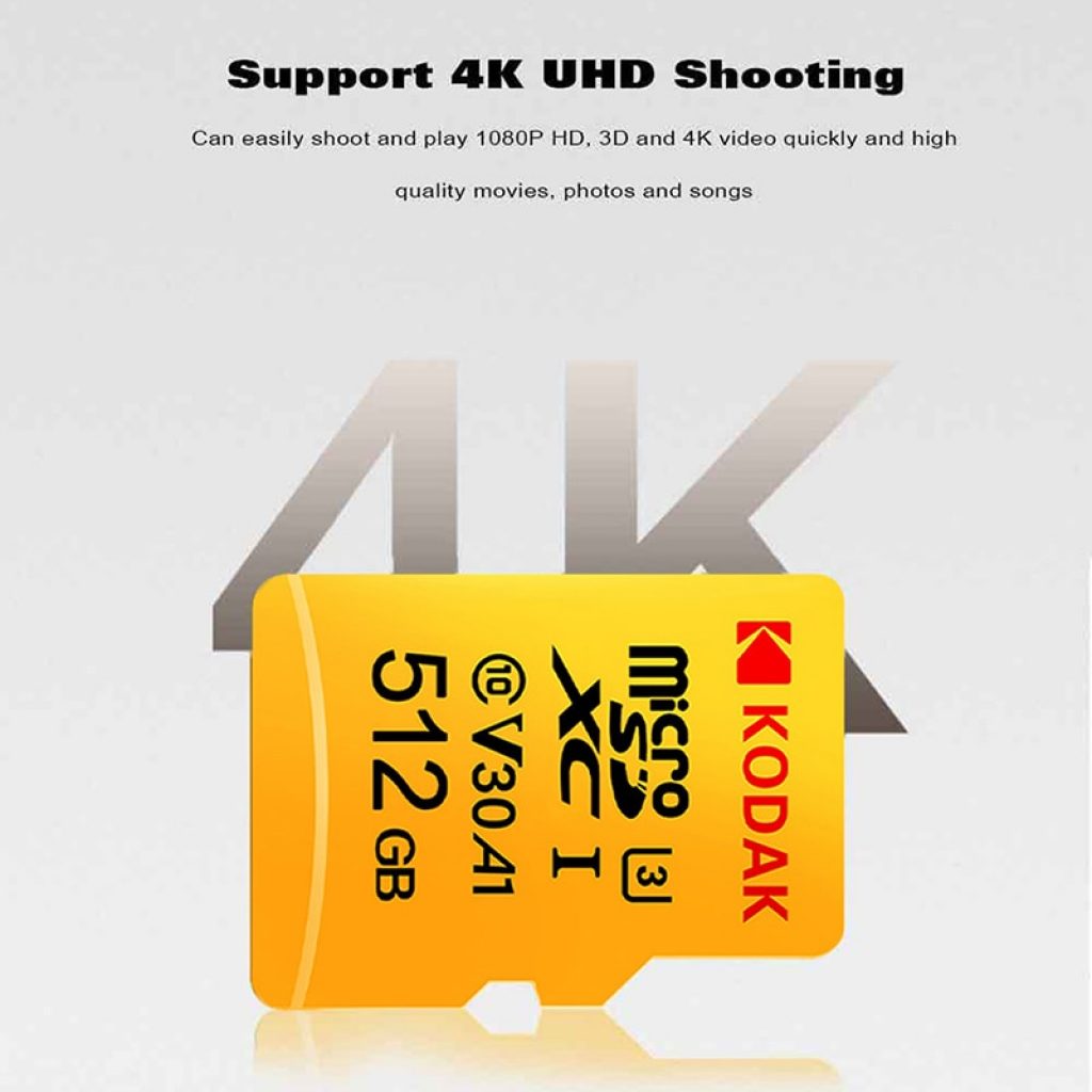 Original Kodak 512GB Micro SD card class 10 16G 32G 64GB U3 4K High Speed cartao 2