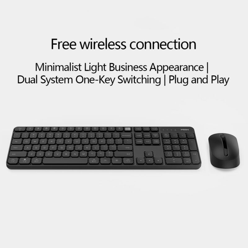 Original MIIIW Wireless Office Keyboard Mouse Set 104 Keys 2 4GHz Windows PC MAC Compatible Portable 2