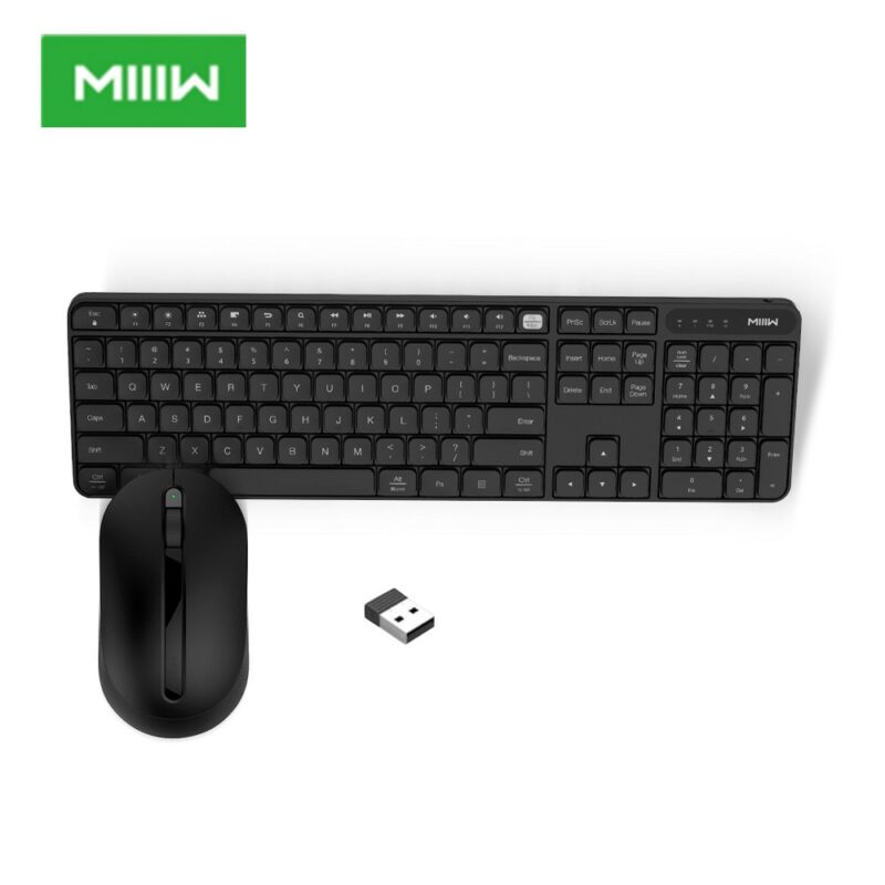 Original MIIIW Wireless Office Keyboard Mouse Set 104 Keys 2 4GHz Windows PC MAC Compatible Portable