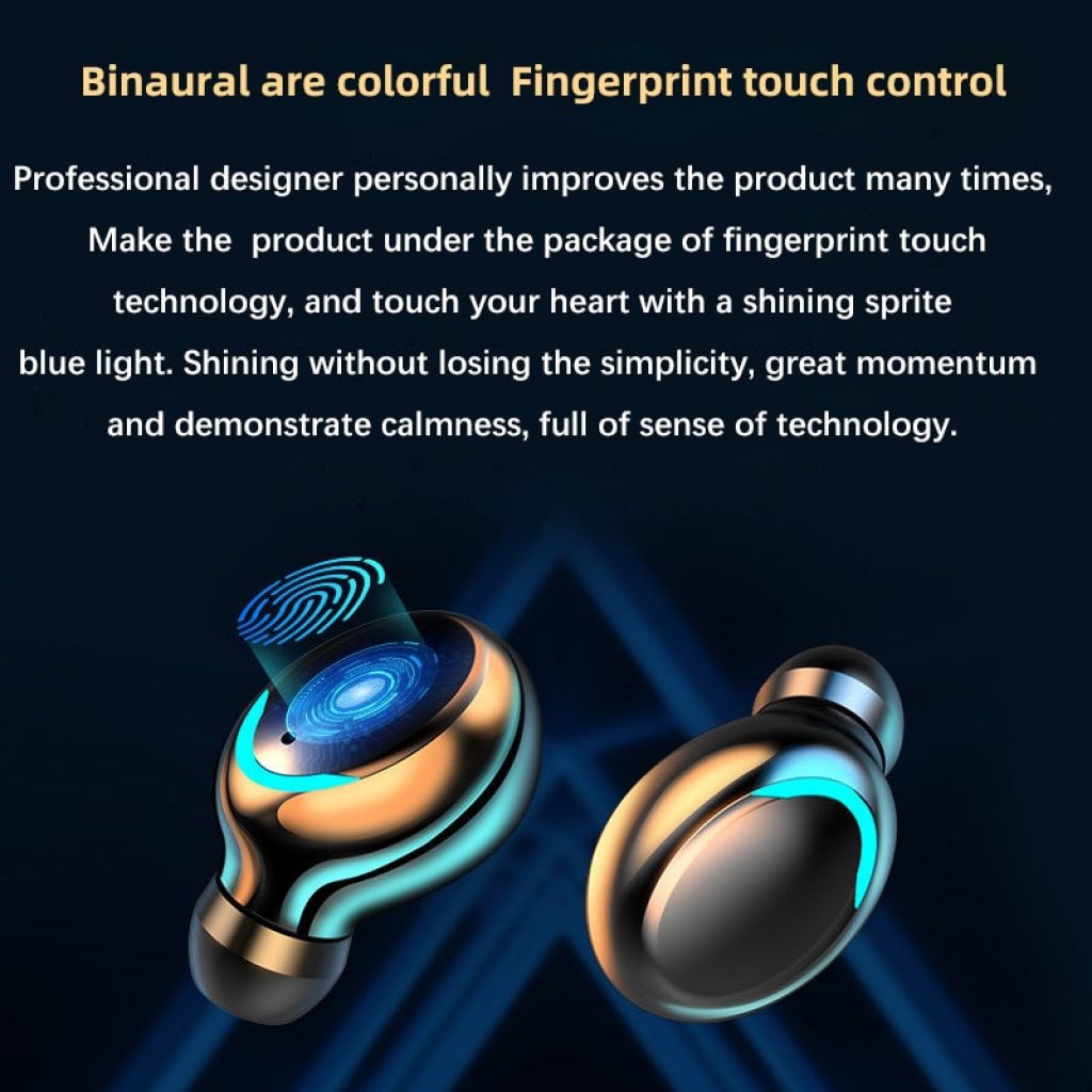 Oringinal F9 V5 0 Bluetooth 5 0 Earphones TWS Fingerprint Touch Headset HiFI Stereo In ear 3