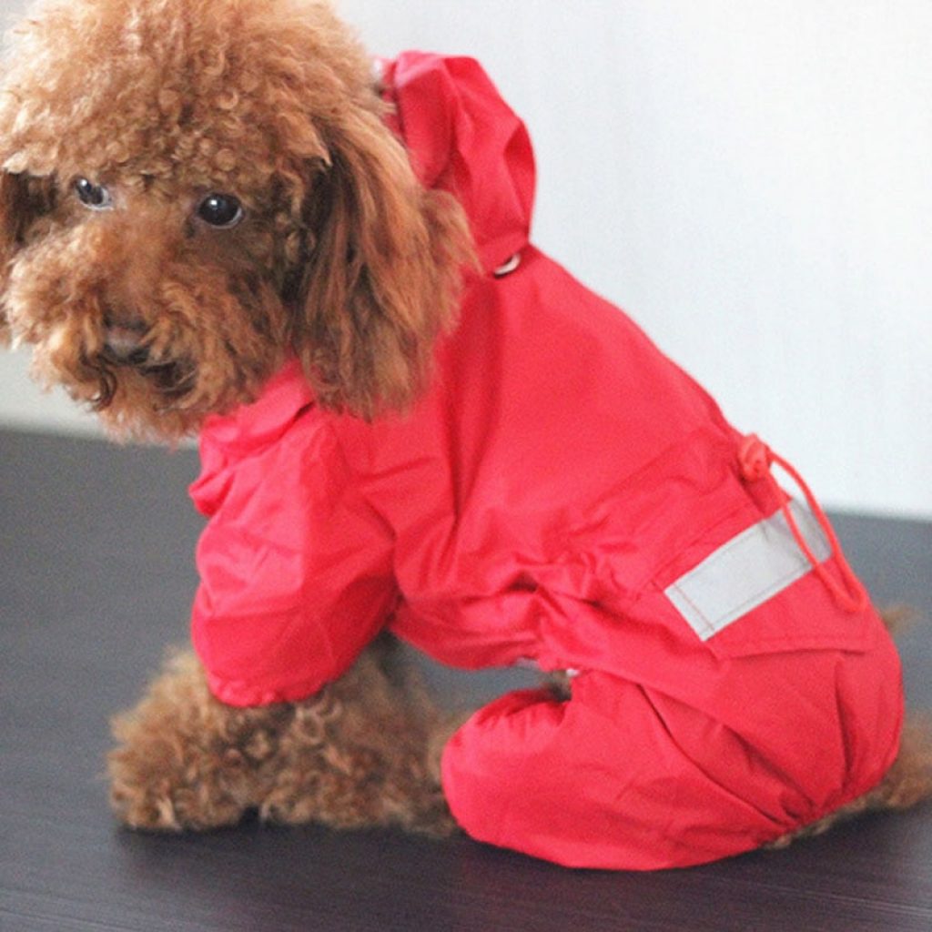 Pet Cat Dog Raincoat Hooded Reflective Puppy Small Dog Rain Coat Waterproof Jacket for Dogs Soft