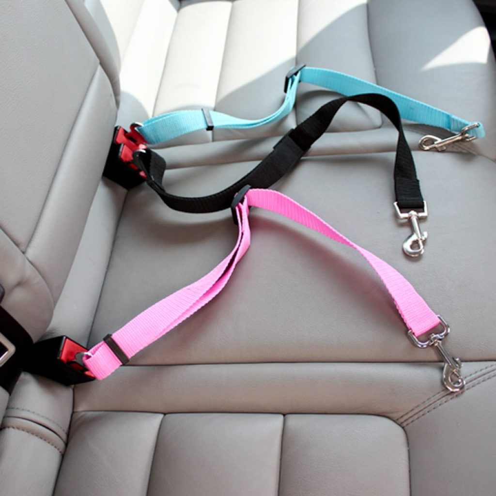 Pet Dog Cat Car Seat Belt Adjustable Harness Seatbelt Lead Leash for Small Medium Dogs Travel