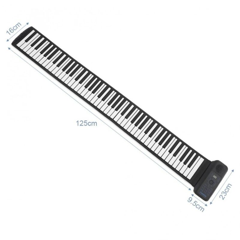 Portable 88 Keys USB MIDI Roll Up Piano Electronic Piano Silicone Flexible Keyboard Organ Built in 2