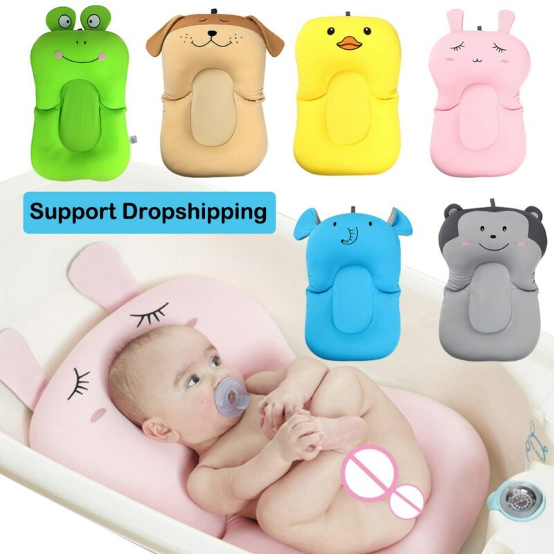 Portable Baby Shower Air Cushion Bed Babies Infant Baby Bath Pad Non Slip Bathtub Mat Newborn