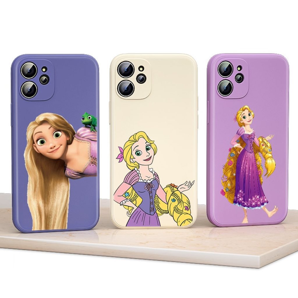 Princess Rapunzel Liquid Silicone Soft Cover For Apple IPhone 13 12 Mini 11 Pro XS MAX