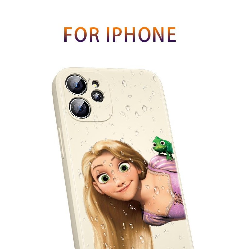 Princess Rapunzel Liquid Silicone Soft Cover For Apple IPhone 13 12 Mini 11 Pro XS MAX 3
