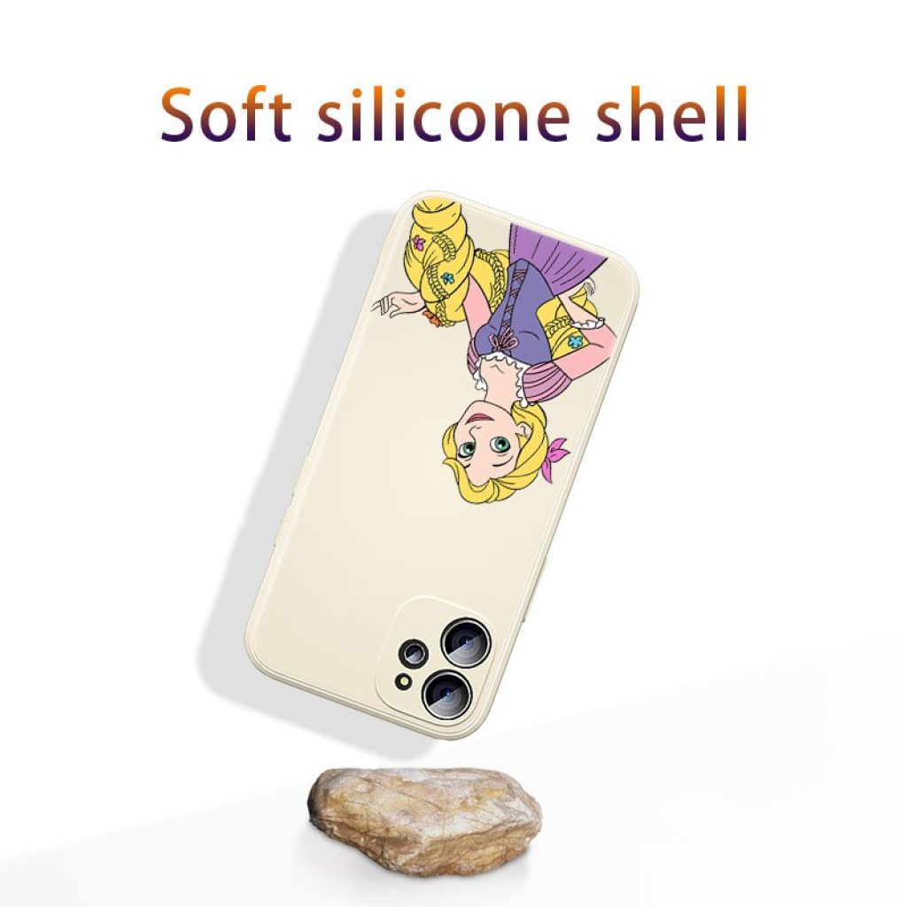 Princess Rapunzel Liquid Silicone Soft Cover For Apple IPhone 13 12 Mini 11 Pro XS MAX 4