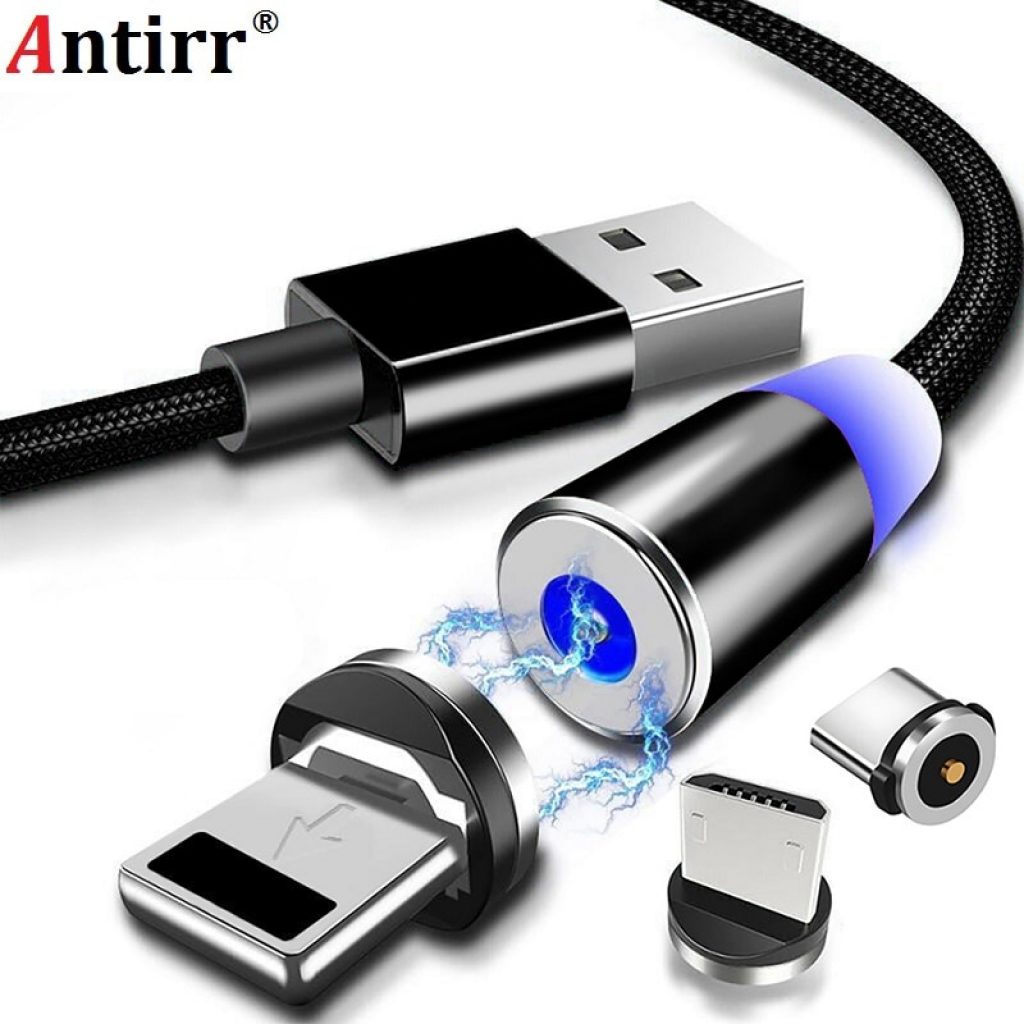 Round Magnetic Cable plug Type C Micro USB C 8 pin Plugs Fast Charging Adapter Phone 4