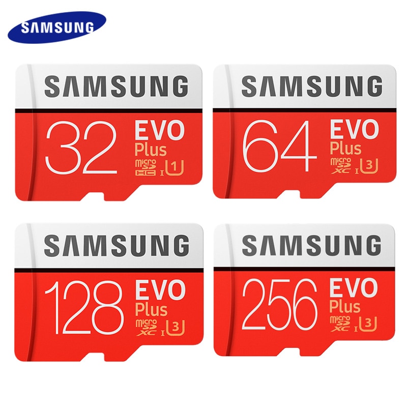 SAMSUNG EVO PLUS Memory Card 256GB High Speed 100 MB S Micro SD Class 10 U3
