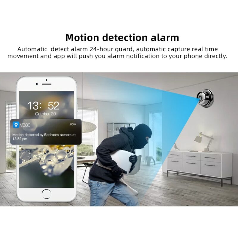 SDETER 1080P Wireless Mini WiFi Camera Home Security Camera IP CCTV Surveillance IR Night Vision Motion 1