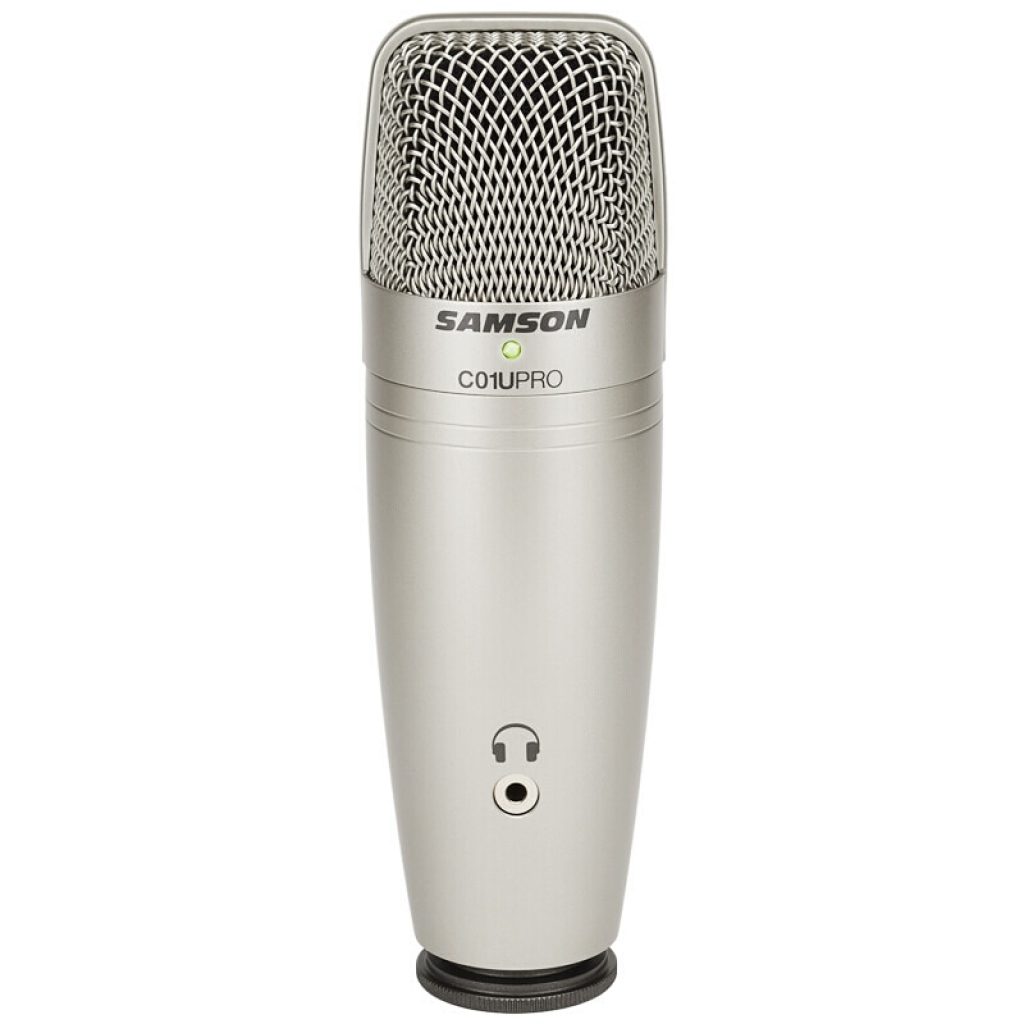 Samson C01U Pro USB Studio Condenser Microphone with Real time monitoring large diaphragm condenser microphone for 3