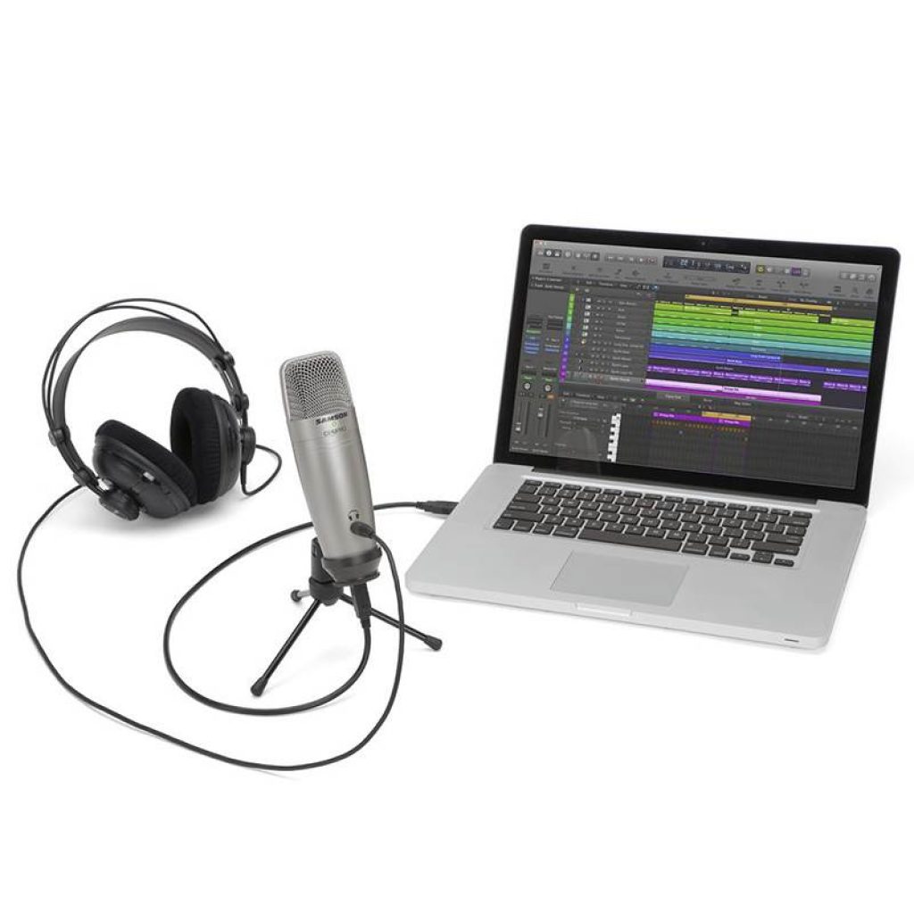 Samson C01U Pro USB Studio Condenser Microphone with Real time monitoring large diaphragm condenser microphone for 5