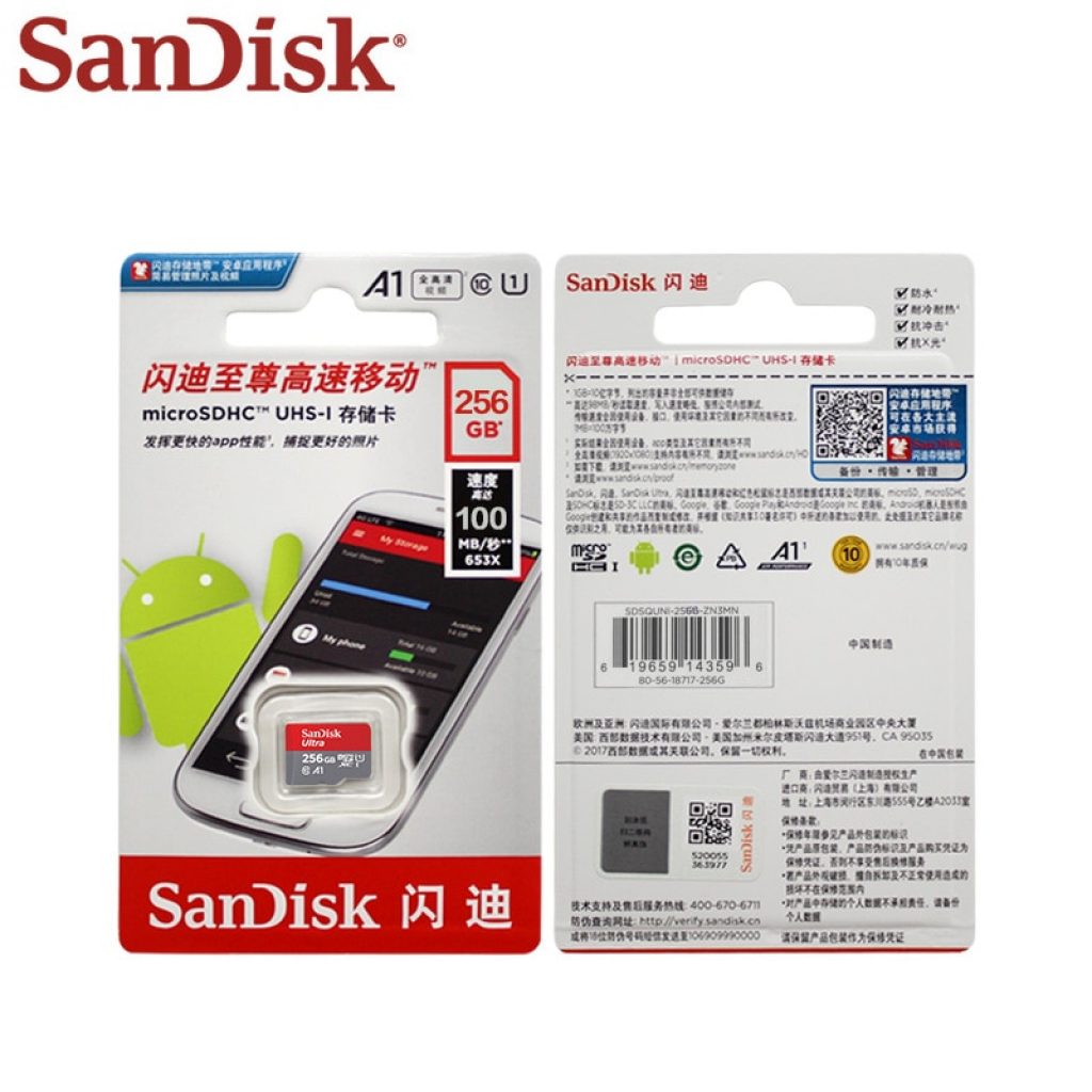 SanDisk Micro SD Card 512GB 400GB 256GB 200GB 128GB 64GB 98MB s 32GB 16GB A1 Memory 4