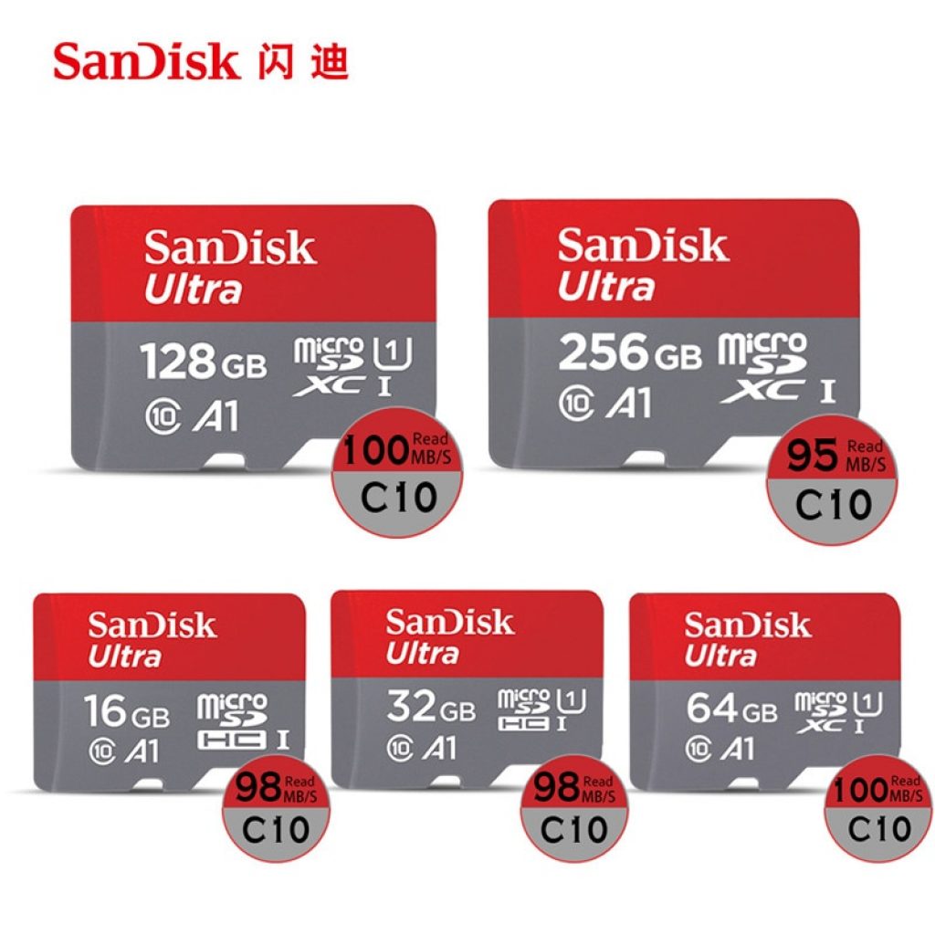 SanDisk Ultra Memory Card 400GB 256GB 200GB 128GB 64GB 98MB S 32GB 16 GB Micro sd 3