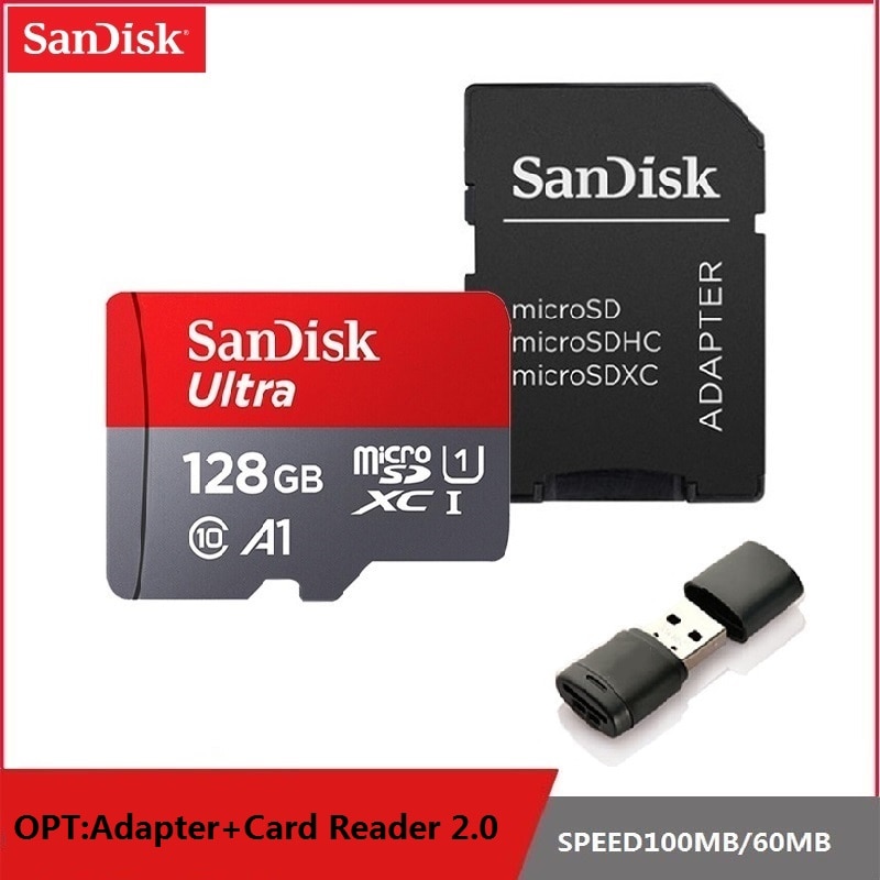 SanDisk micro sd 128GB 64GB 32GB 16GB 98mb s TF usb flash memory card microsd 8GB