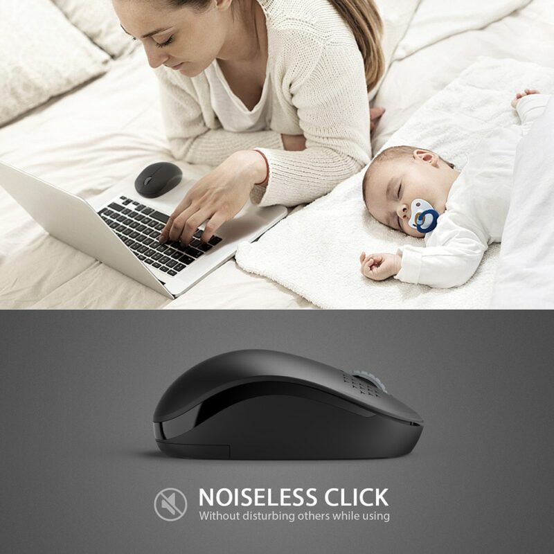SeenDa Noiseless 2 4GHz Wireless Mouse for Laptop Portable Mini Mute Mice Silent Computer Mouse for 2