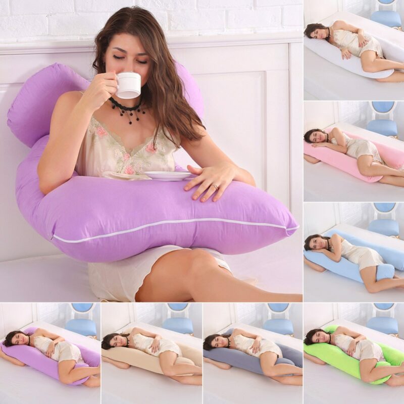 Sleeping Support Pillow For Pregnant Women Body Cotton Pillowcase U Shape Maternity Pregnancy Pillows Side Sleepers