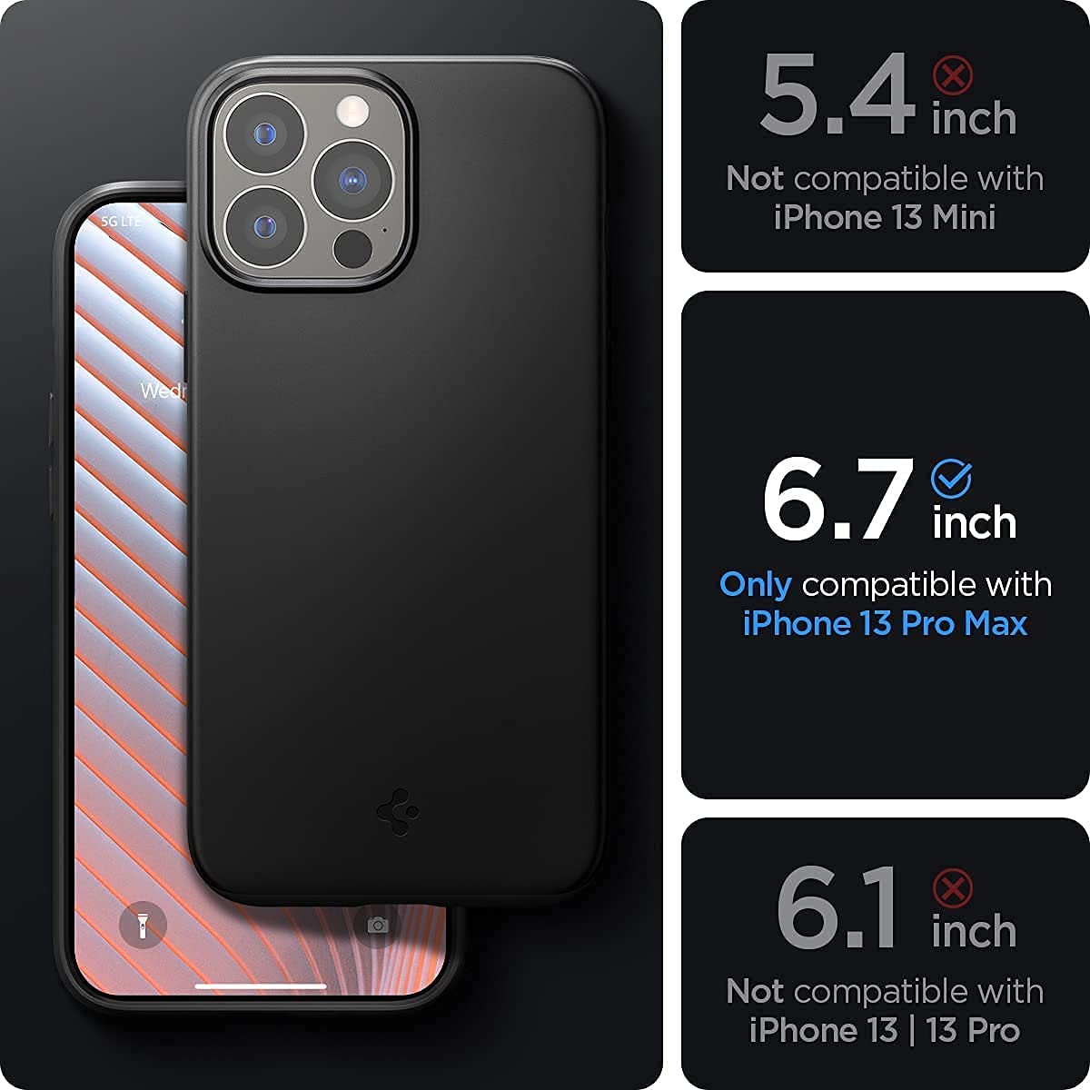 Spigen Thin Fit Case for iPhone 13 Pro Max (6.7") - Buy & Sell in Uk
