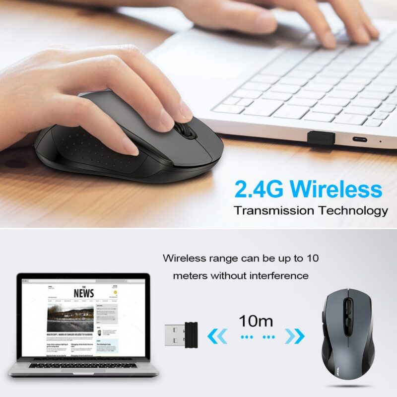 TeckNet 2 0 USB Wireless Mouse Computer With 2 4G Wireless Receiver MICE 2000DPI 10M SUPER 2